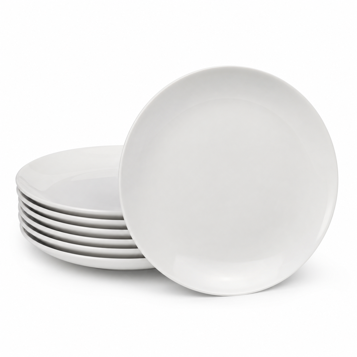 Ceramic Dinner Plate Set Modern White 10 Inch Durable Tableware | Nomeiz