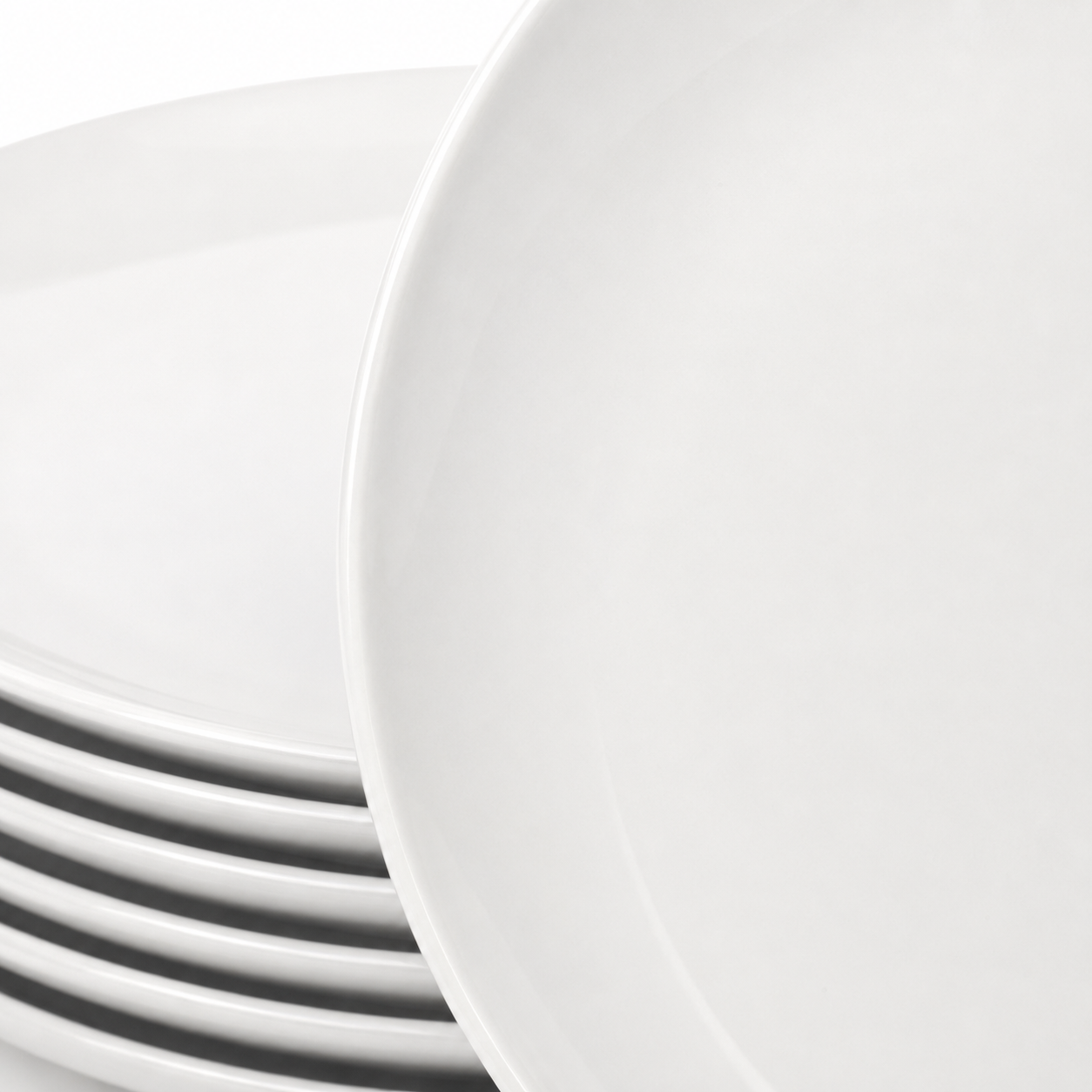 Ceramic Dinner Plate Set Modern White 10 Inch Durable Tableware | Nomeiz - Image 2