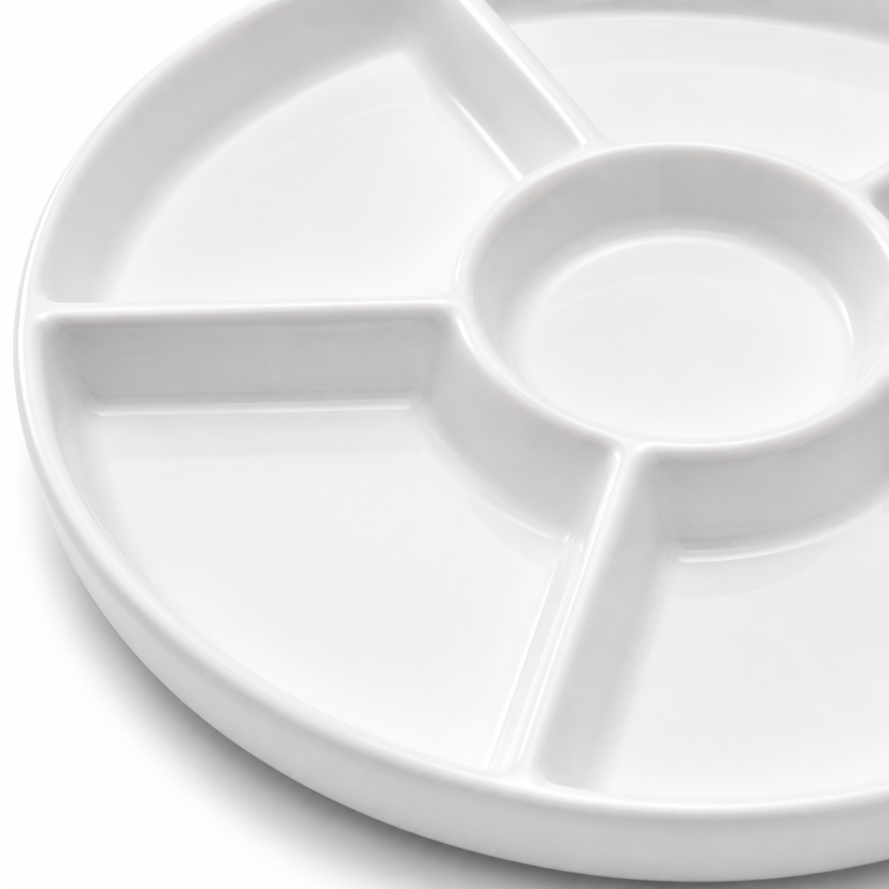 Ceramic Snack Plate Sectioned Serving Tray Durable Design | Nomeiz - Image 3