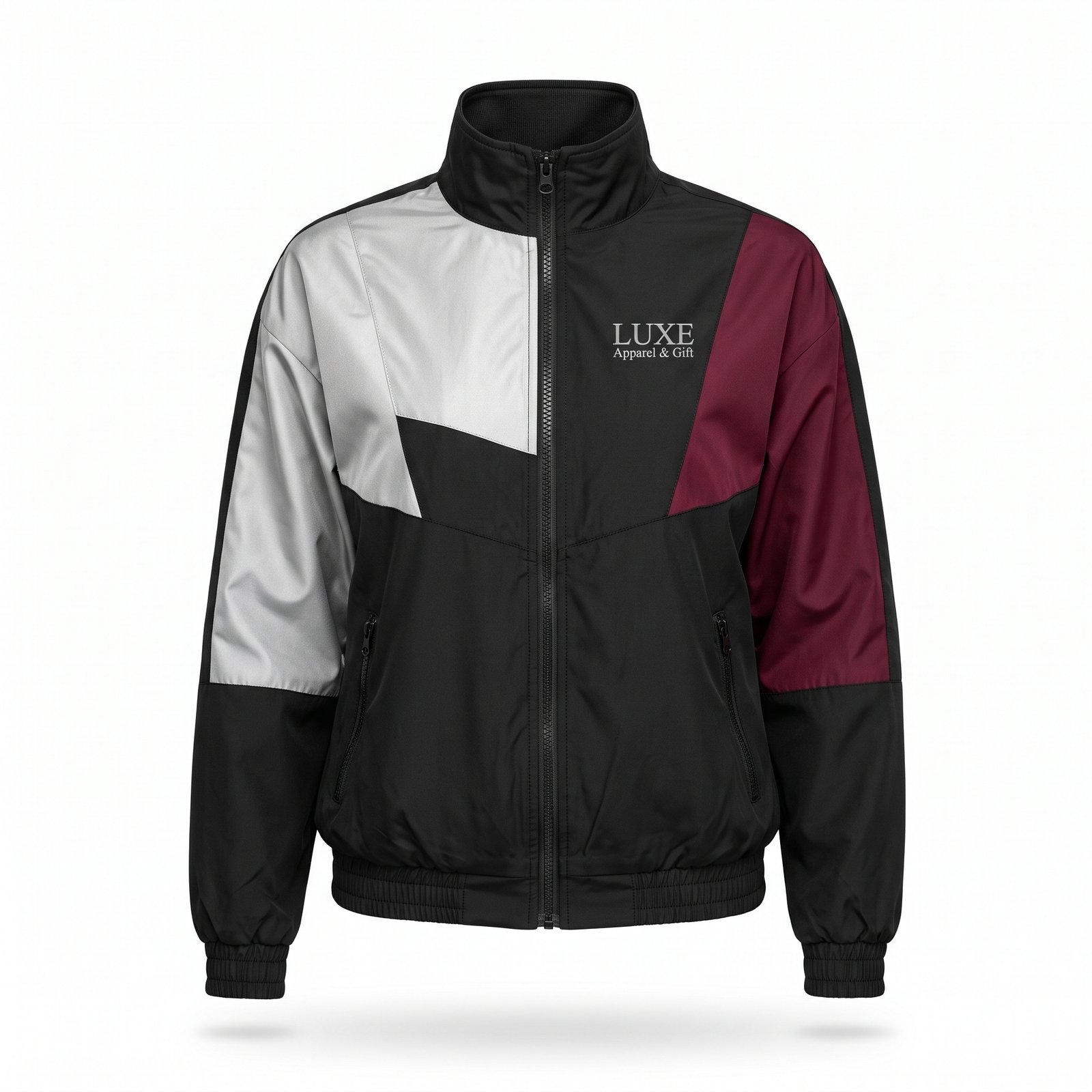 Luxe Apparel & Gift Women's Color Block Lightweight Windbreaker Jacket