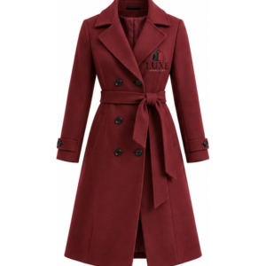 Luxe Apparel & Gift Camel Men's Double-Breasted Trench Coat