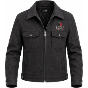 Luxe Apparel & Gift Charcoal Men's Zip Jacket