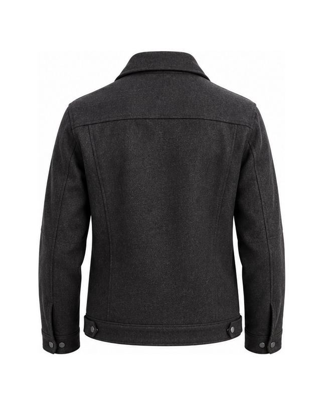 Luxe Apparel & Gift Charcoal Men's Zip Jacket - Image 2