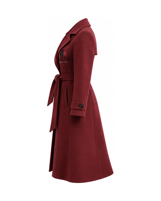 Luxe Apparel & Gift Camel Men's Double-Breasted Trench Coat - Image 4
