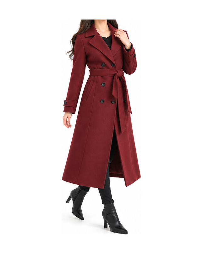 Luxe Apparel & Gift Camel Men's Double-Breasted Trench Coat - Image 6