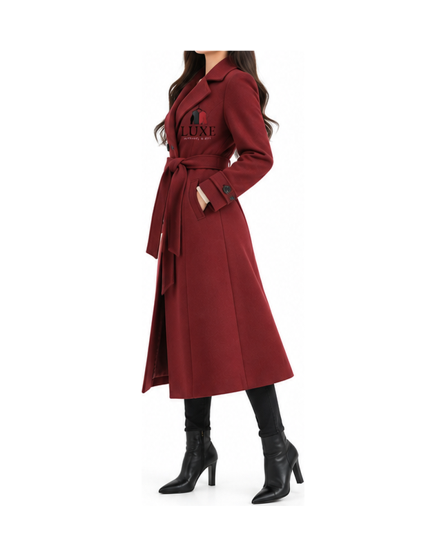 Luxe Apparel & Gift Camel Men's Double-Breasted Trench Coat - Image 7
