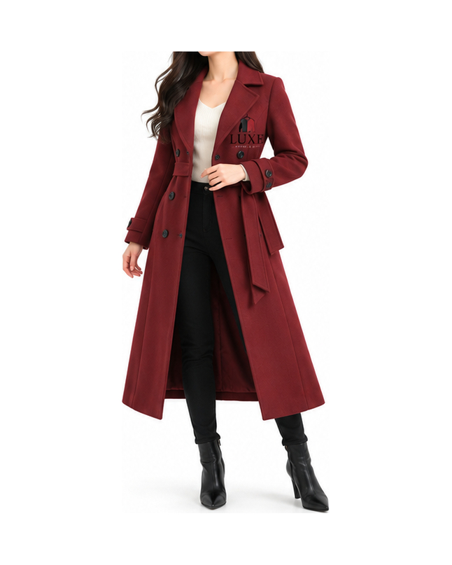 Luxe Apparel & Gift Camel Men's Double-Breasted Trench Coat - Image 8